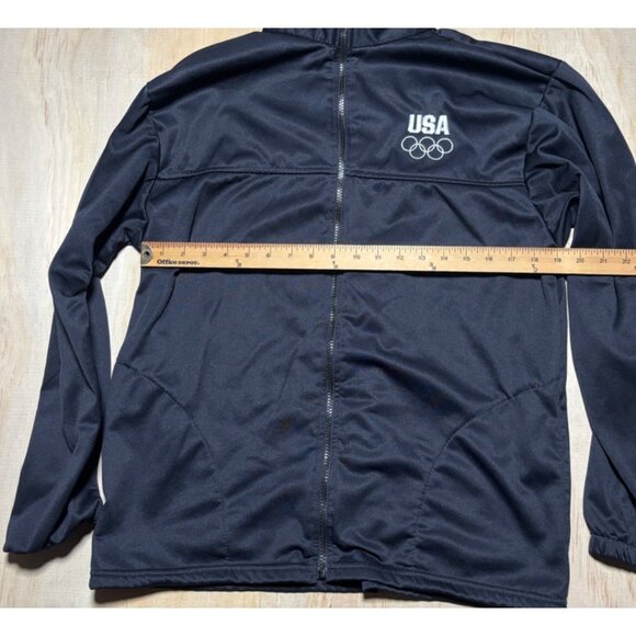 USA Olympic Committee Black Full-Zip Jacket Womens Size Large Made In USA - Picture 5 of 6